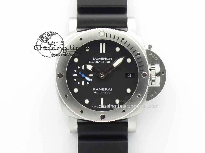 PAM682 Luminor Submersible XF 1:1 Best Edition On Black Rubber Strap P.9010 V Compact 8460