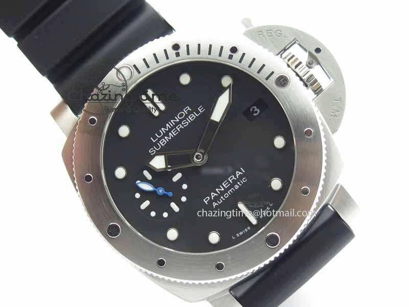 PAM682 Luminor Submersible XF 1:1 Best Edition On Black Rubber Strap P.9010 V Compact 8460