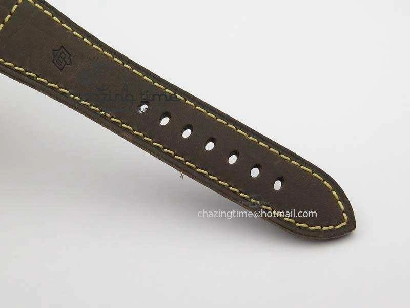 PAM685 Acciaio Brevettato SF Best Edition Black Dial On Brown Leather Strap P.3000 Super Clone Fashionable 8473