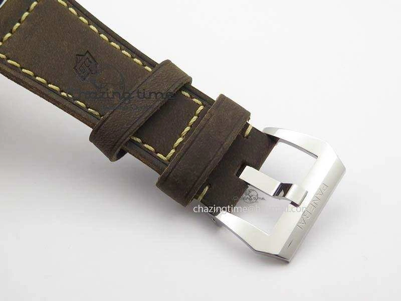 PAM685 Acciaio Brevettato SF Best Edition Black Dial On Brown Leather Strap P.3000 Super Clone Fashionable 8473