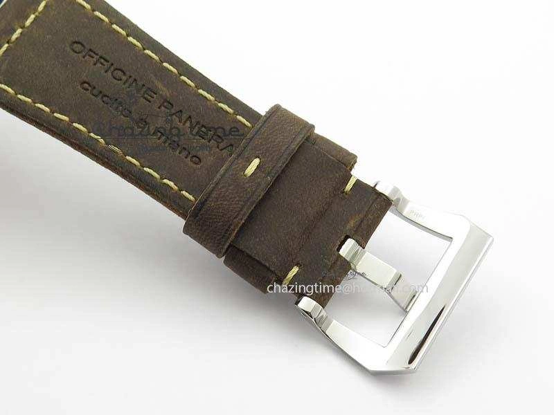 PAM685 Acciaio Brevettato SF Best Edition Black Dial On Brown Leather Strap P.3000 Super Clone Fashionable 8473
