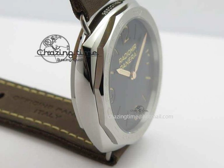 PAM685 Acciaio Brevettato SF Best Edition Black Dial On Brown Leather Strap P.3000 Super Clone Fashionable 8473