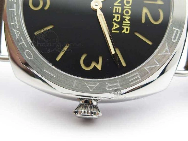 PAM685 Acciaio Brevettato SF Best Edition Black Dial On Brown Leather Strap P.3000 Super Clone Fashionable 8473