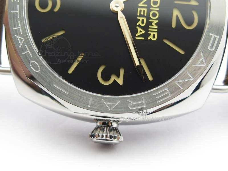 PAM685 Acciaio Brevettato SF Best Edition Black Dial On Brown Leather Strap P.3000 Super Clone Fashionable 8473