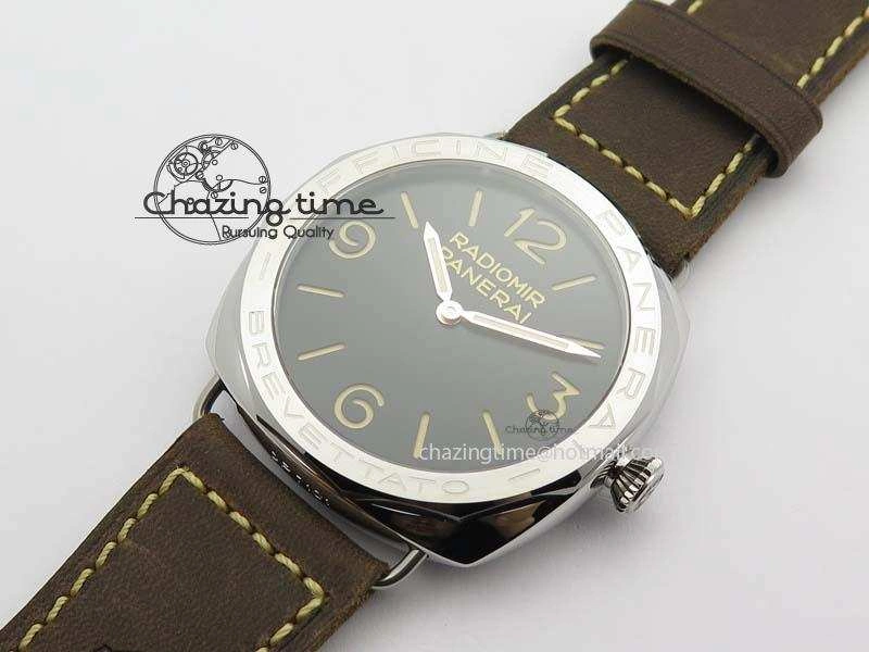 PAM685 Acciaio Brevettato SF Best Edition Black Dial On Brown Leather Strap P.3000 Super Clone Fashionable 8473