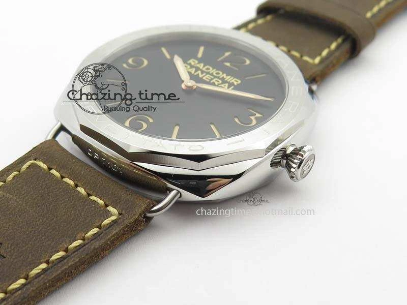 PAM685 Acciaio Brevettato SF Best Edition Black Dial On Brown Leather Strap P.3000 Super Clone Fashionable 8473