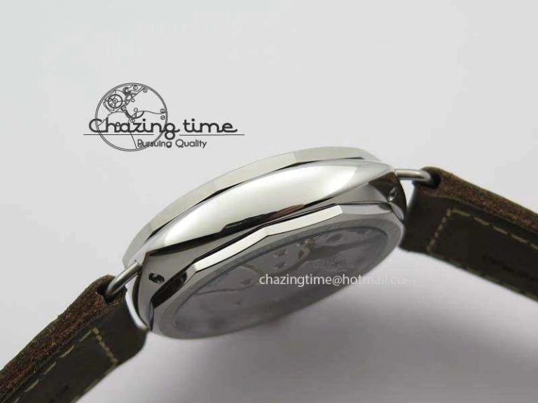 PAM685 Acciaio Brevettato SF Best Edition Black Dial On Brown Leather Strap P.3000 Super Clone Fashionable 8473