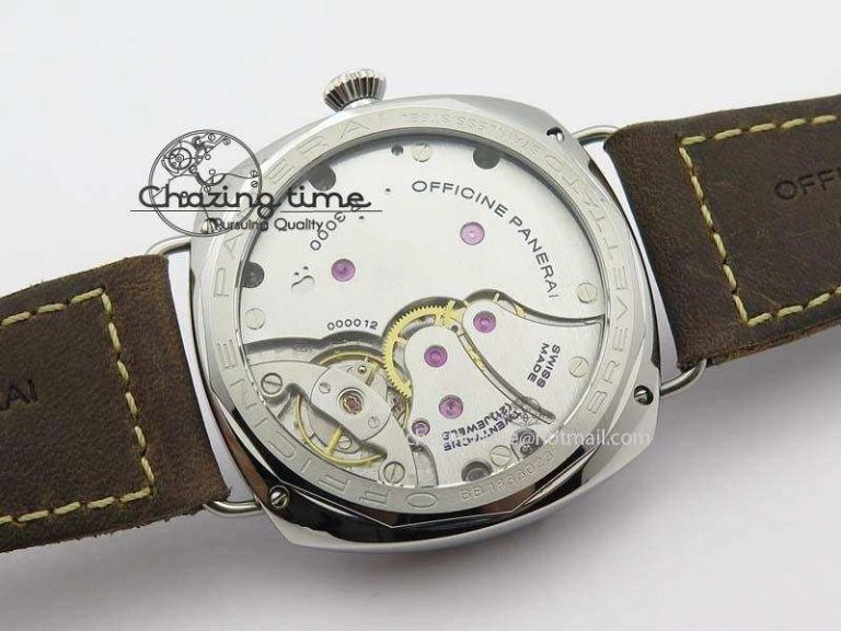 PAM685 Acciaio Brevettato SF Best Edition Black Dial On Brown Leather Strap P.3000 Super Clone Fashionable 8473