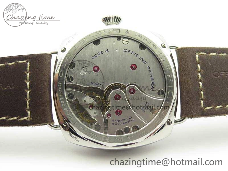 PAM685 SS ZF 1:1 Best Edition Black Dial On Leather Strap P.3000 Super Clone Lightweight 8431