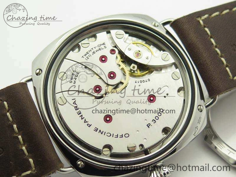 PAM685 SS ZF 1:1 Best Edition Black Dial On Leather Strap P.3000 Super Clone Lightweight 8431