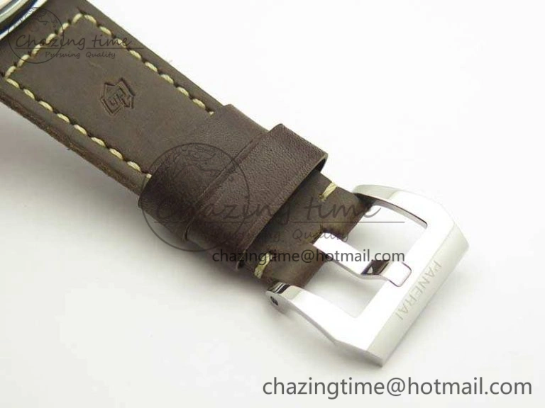 PAM685 SS ZF 1:1 Best Edition Black Dial On Leather Strap P.3000 Super Clone Lightweight 8431