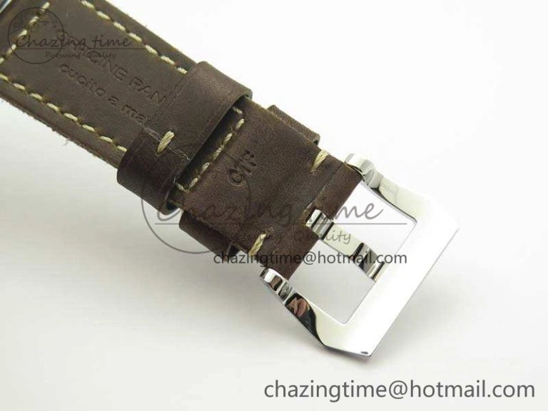 PAM685 SS ZF 1:1 Best Edition Black Dial On Leather Strap P.3000 Super Clone Lightweight 8431