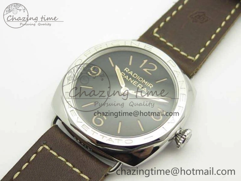 PAM685 SS ZF 1:1 Best Edition Black Dial On Leather Strap P.3000 Super Clone Lightweight 8431
