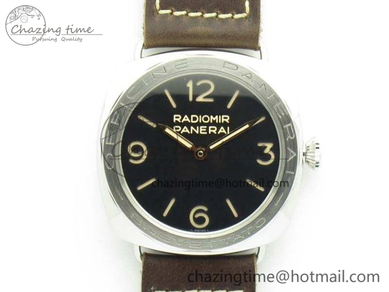 PAM685 SS ZF 1:1 Best Edition Black Dial On Leather Strap P.3000 Super Clone Lightweight 8431
