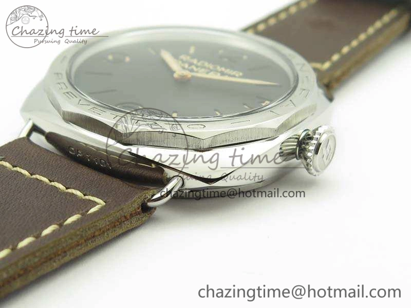 PAM685 SS ZF 1:1 Best Edition Black Dial On Leather Strap P.3000 Super Clone Lightweight 8431