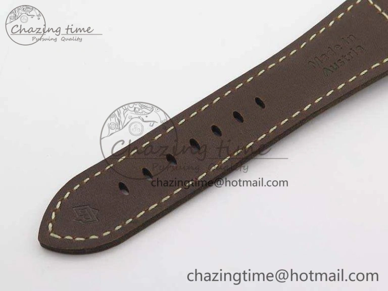 TimelessDesign PAM687 Acciaio Brevettato ZF 1:1 Best Edition Brown Dial On Brown Leather Strap P.3000 Super Clone 8434