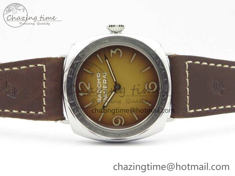 TimelessDesign PAM687 Acciaio Brevettato ZF 1:1 Best Edition Brown Dial On Brown Leather Strap P.3000 Super Clone 8434