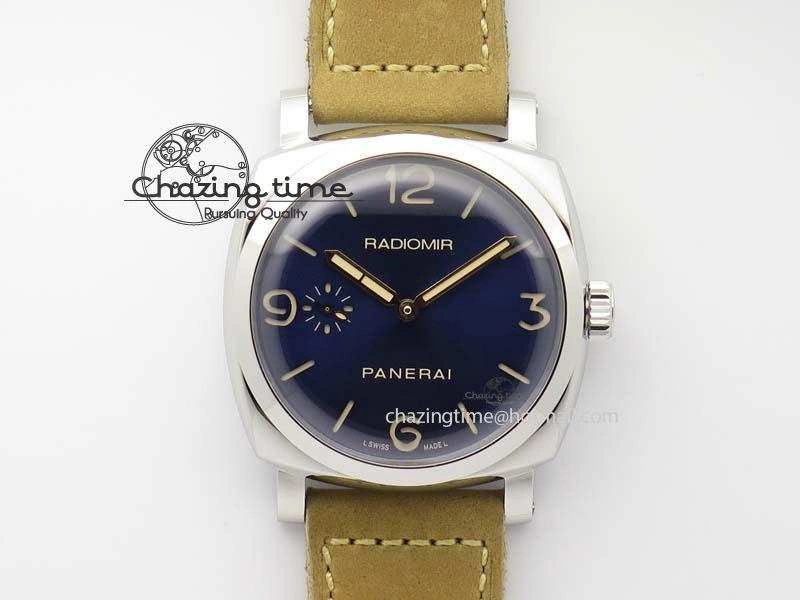 Minimalist PAM690 Q SF Best Edition Blue Dial On Brown Leather Strap P.3000 Super Clone V2 ( Sapphire ) 8479