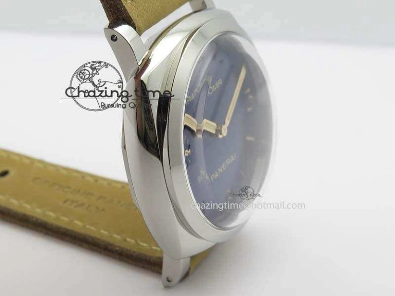 Minimalist PAM690 Q SF Best Edition Blue Dial On Brown Leather Strap P.3000 Super Clone V2 ( Sapphire ) 8479