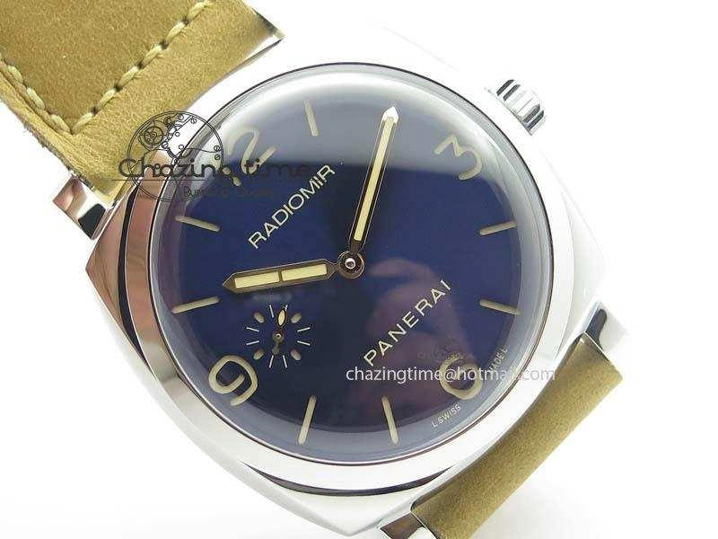 Minimalist PAM690 Q SF Best Edition Blue Dial On Brown Leather Strap P.3000 Super Clone V2 ( Sapphire ) 8479