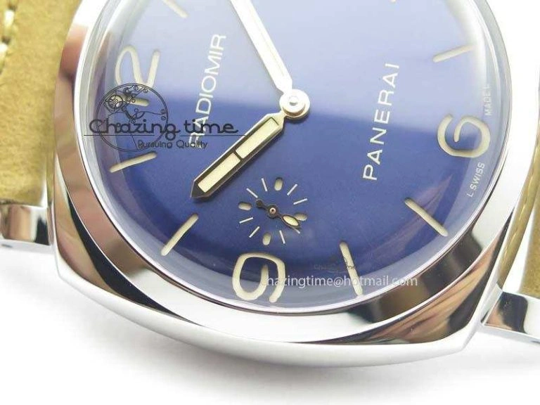 Minimalist PAM690 Q SF Best Edition Blue Dial On Brown Leather Strap P.3000 Super Clone V2 ( Sapphire ) 8479