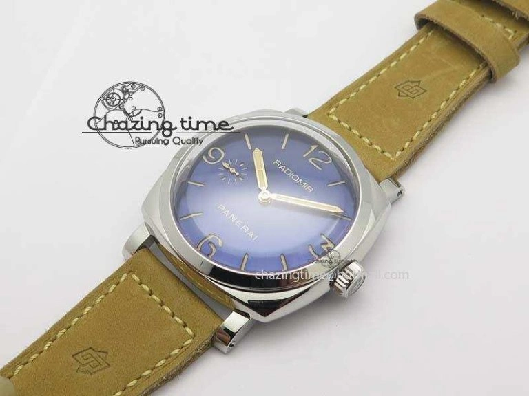 Minimalist PAM690 Q SF Best Edition Blue Dial On Brown Leather Strap P.3000 Super Clone V2 ( Sapphire ) 8479