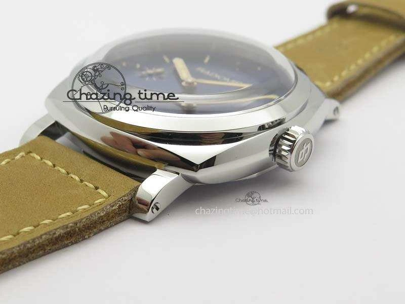 Minimalist PAM690 Q SF Best Edition Blue Dial On Brown Leather Strap P.3000 Super Clone V2 ( Sapphire ) 8479