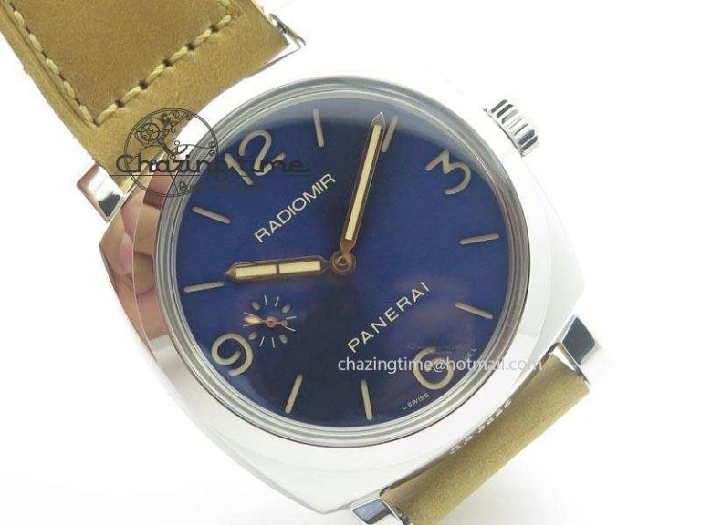EasyMatch PAM690 Q SF Best Edition Blue Dial On Brown Leather Strap P.3000 Super Clone 8495