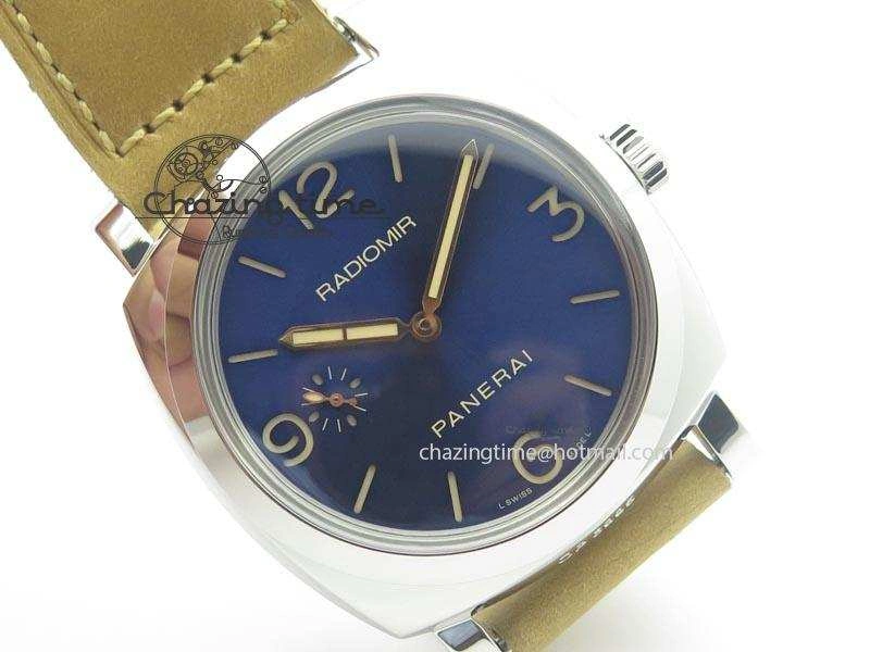 EasyMatch PAM690 Q SF Best Edition Blue Dial On Brown Leather Strap P.3000 Super Clone 8495