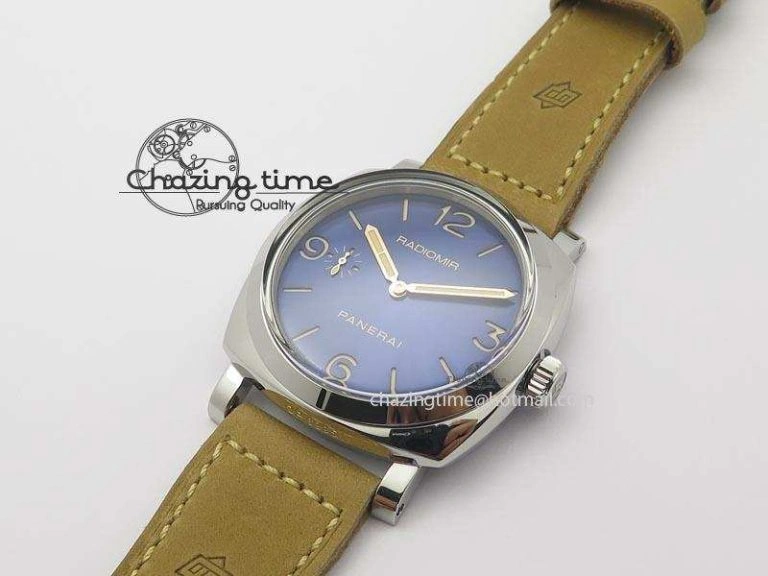EasyMatch PAM690 Q SF Best Edition Blue Dial On Brown Leather Strap P.3000 Super Clone 8495