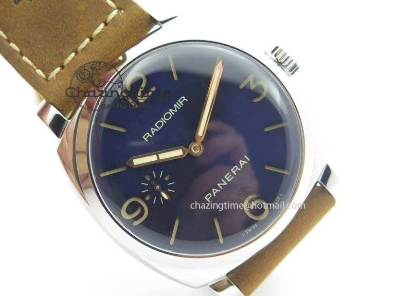 Colorful PAM690 S V6F Best Edition Blue Dial On Brown Asso Strap P 8491