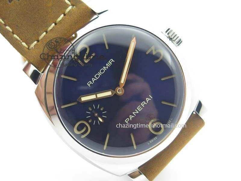 Colorful PAM690 S V6F Best Edition Blue Dial On Brown Asso Strap P 8491