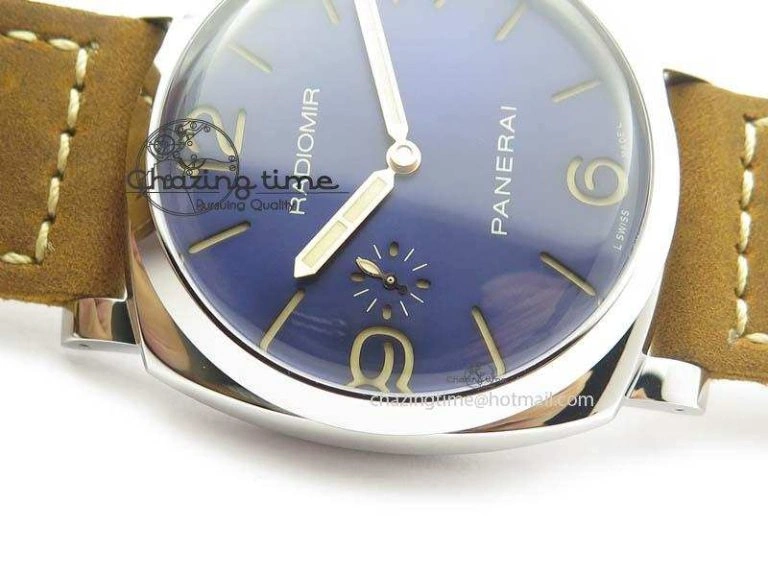 Colorful PAM690 S V6F Best Edition Blue Dial On Brown Asso Strap P 8491
