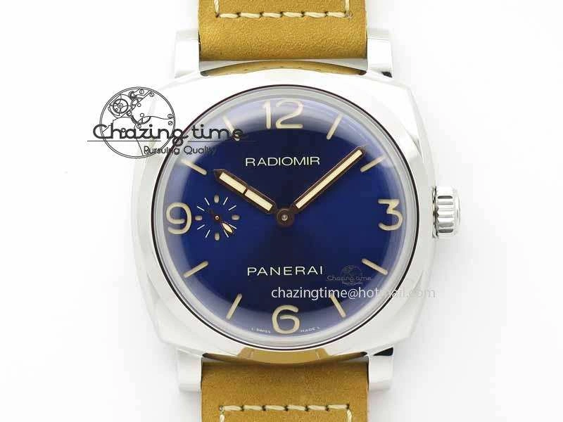PAM690 S ZF Best Edition Blue Dial On Brown Leather Strap P.3000 Super Clone ( Sapphire ) Fashionable 8449