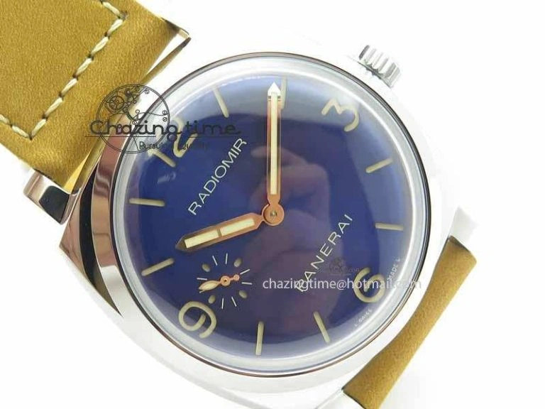 PAM690 S ZF Best Edition Blue Dial On Brown Leather Strap P.3000 Super Clone ( Sapphire ) Fashionable 8449
