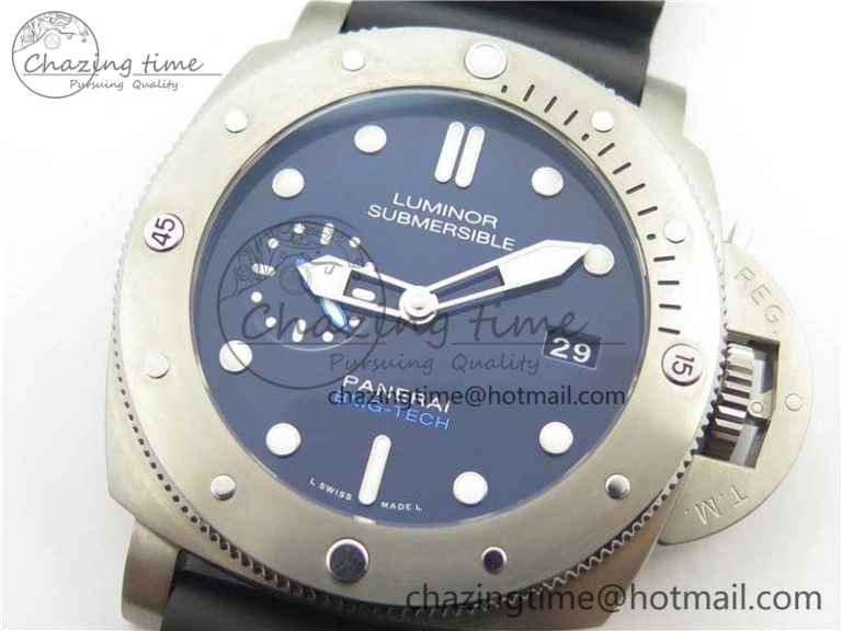 PAM692 T Titanium VSF 1:1 Best Edition on Black Rubber Strap P.9010 Super Clone (Free Nylon Strap) Snug 8410