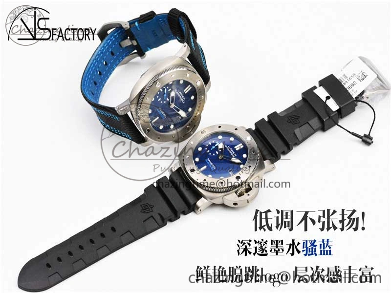 PAM692 T Titanium VSF 1:1 Best Edition on Black Rubber Strap P.9010 Super Clone (Free Nylon Strap) Snug 8410