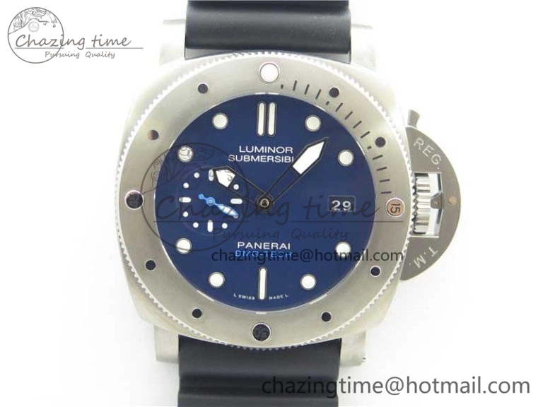 PAM692 T Titanium VSF 1:1 Best Edition on Black Rubber Strap P.9010 Super Clone (Free Nylon Strap) Snug 8410