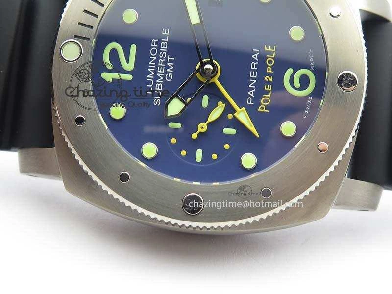 Breathable PAM719 S Titanium “Pole2Pole ” V6F 1:1 Best Edition On Black Rubber Strap P.9001 Super Clone 8474