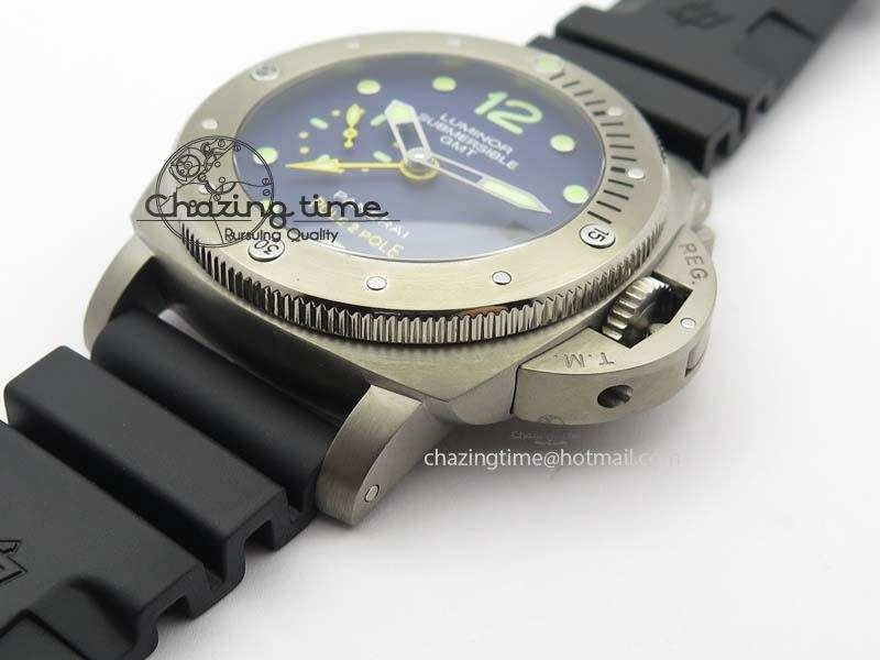 Breathable PAM719 S Titanium “Pole2Pole ” V6F 1:1 Best Edition On Black Rubber Strap P.9001 Super Clone 8474
