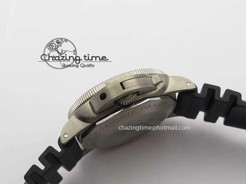 Breathable PAM719 S Titanium “Pole2Pole ” V6F 1:1 Best Edition On Black Rubber Strap P.9001 Super Clone 8474