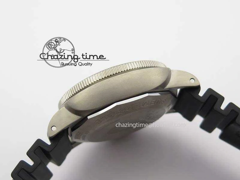 Breathable PAM719 S Titanium “Pole2Pole ” V6F 1:1 Best Edition On Black Rubber Strap P.9001 Super Clone 8474