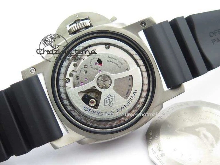 Breathable PAM719 S Titanium “Pole2Pole ” V6F 1:1 Best Edition On Black Rubber Strap P.9001 Super Clone 8474