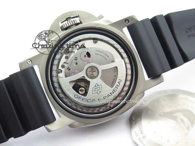 Breathable PAM719 S Titanium “Pole2Pole ” V6F 1:1 Best Edition On Black Rubber Strap P.9001 Super Clone 8474