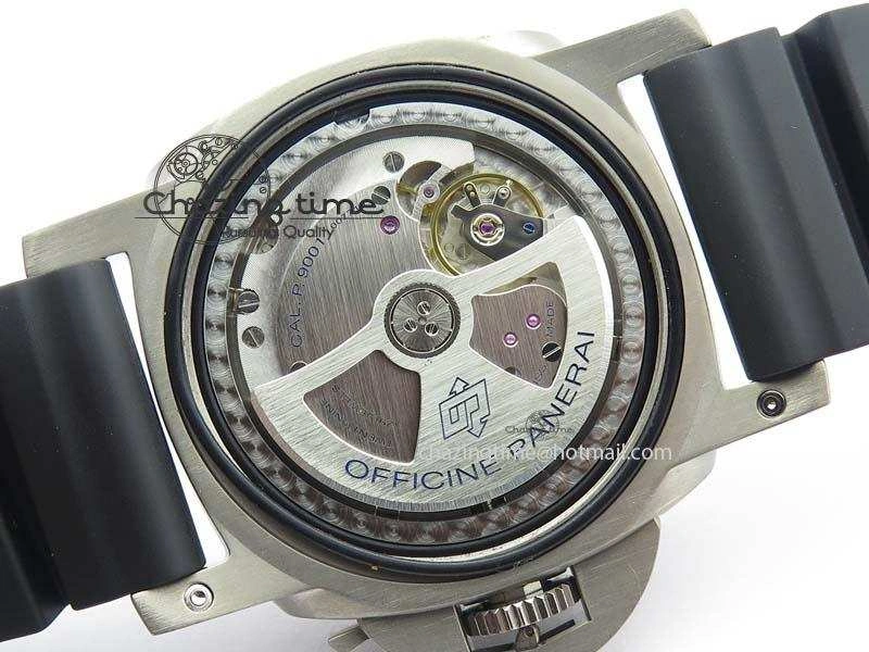 Breathable PAM719 S Titanium “Pole2Pole ” V6F 1:1 Best Edition On Black Rubber Strap P.9001 Super Clone 8474