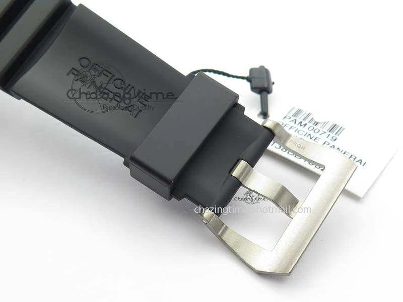 Breathable PAM719 S Titanium “Pole2Pole ” V6F 1:1 Best Edition On Black Rubber Strap P.9001 Super Clone 8474