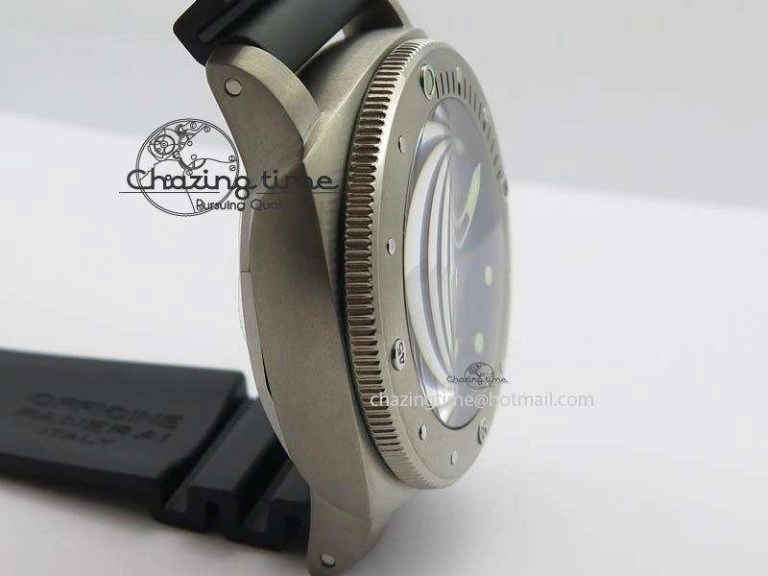 PAM719 S Titanium “Pole2Pole ” VSF 1:1 Best Edition On Black Rubber Strap P.9001 Super Clone EasyMatch 8443