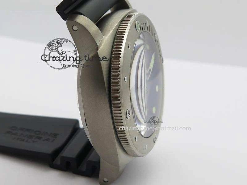 PAM719 S Titanium “Pole2Pole ” VSF 1:1 Best Edition On Black Rubber Strap P.9001 Super Clone EasyMatch 8443
