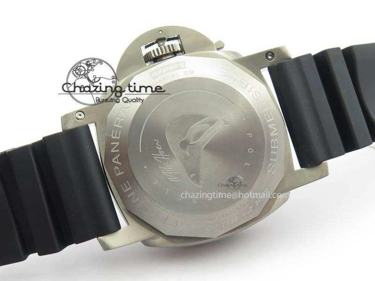 PAM719 S Titanium “Pole2Pole ” VSF 1:1 Best Edition On Black Rubber Strap P.9001 Super Clone EasyMatch 8443