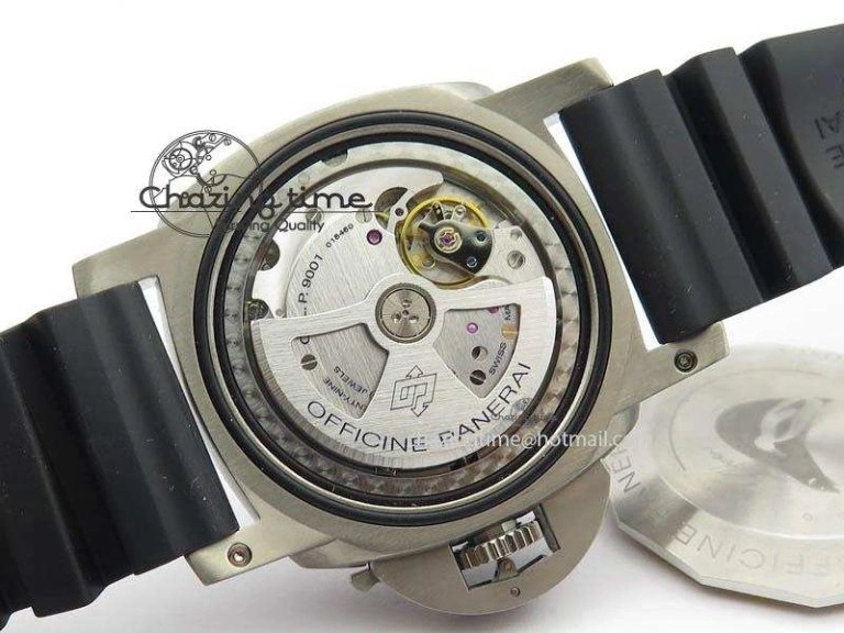 PAM719 S Titanium “Pole2Pole ” VSF 1:1 Best Edition On Black Rubber Strap P.9001 Super Clone EasyMatch 8443